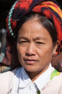 Portrait of a woman in Myanmar